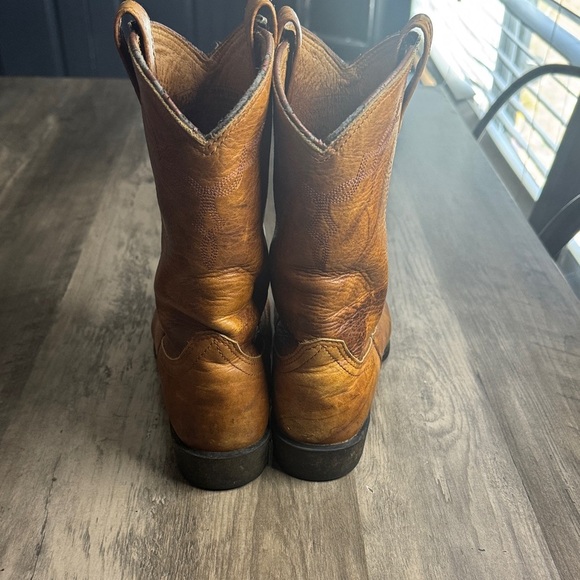 Ariat Tan Leather Cowboy Boots - Picture 6 of 8